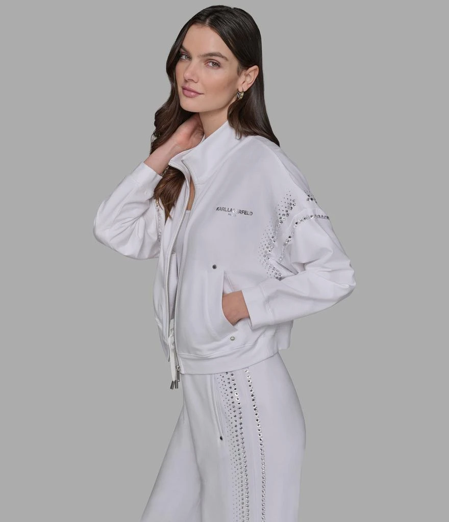 Karl Lagerfeld Paris RHINESTONE TRIM TRACK JACKET 1
