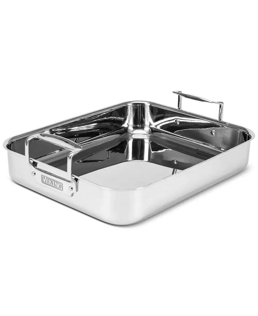 VIKING 3-Ply Stainless Steel Roasting Pan with Nonstick Rack 4