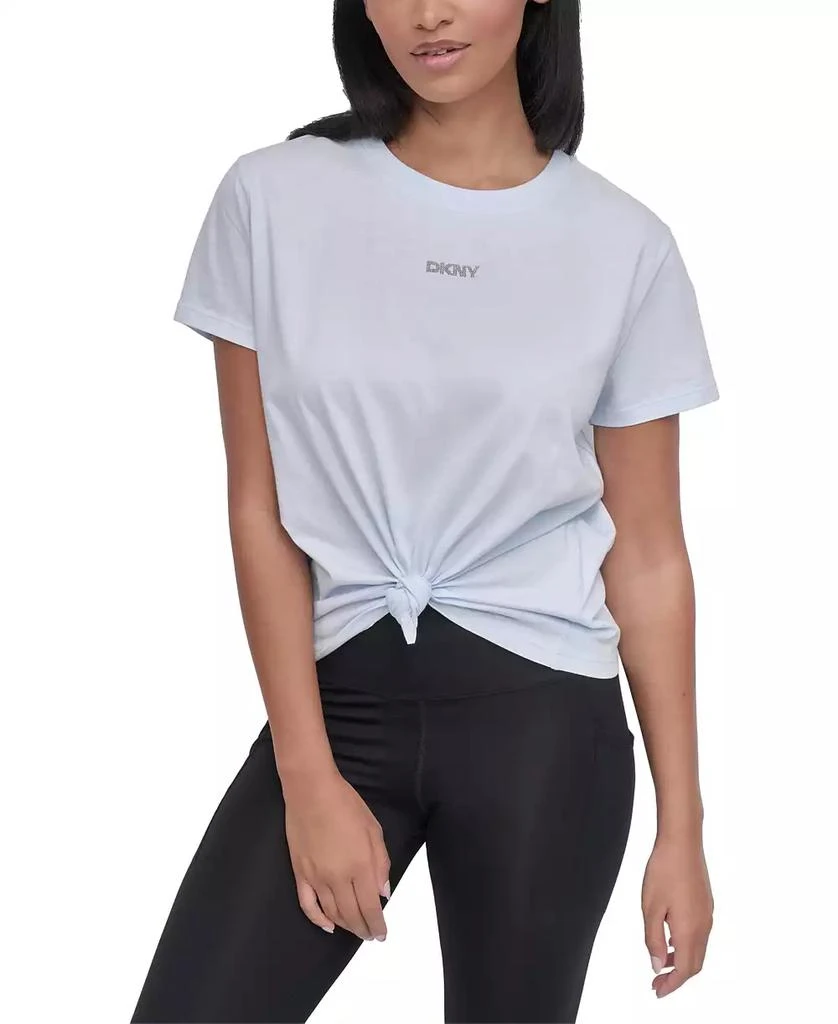 DKNY Women's Studded-Logo T-Shirt 9