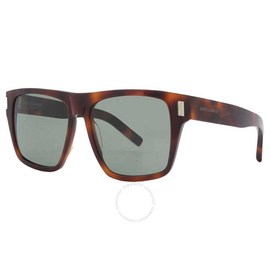Yves Saint Laurent Green Square Ladies Sunglasses SL 424 003 56 3