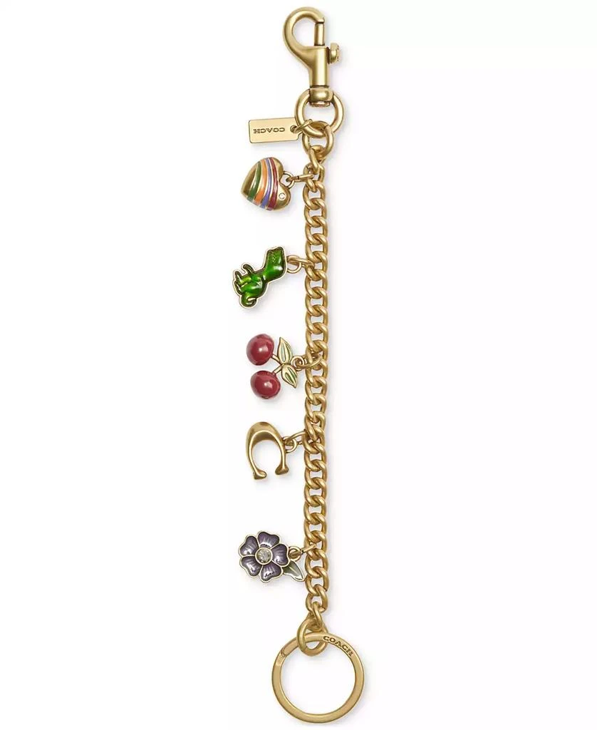 Coach Gold-Tone Motif Chain Bag Charm