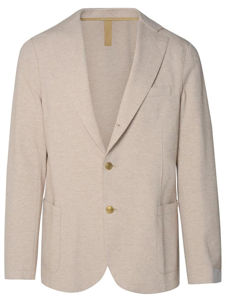 Eleventy Eleventy Beige Cotton Blend Blazer