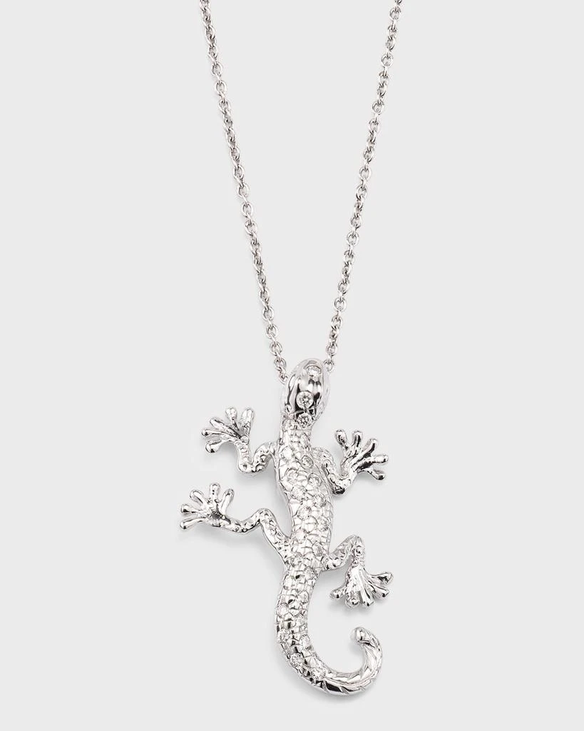 Roberto Coin 18K White Gold Diamond Gecko Pendant Necklace 1