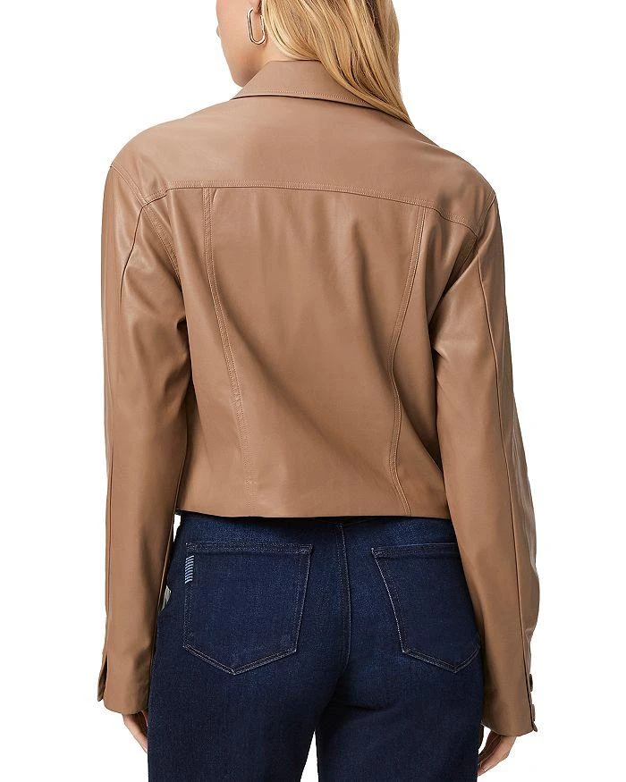 Paige Fenwick Faux Leather Button Front Jacket 3