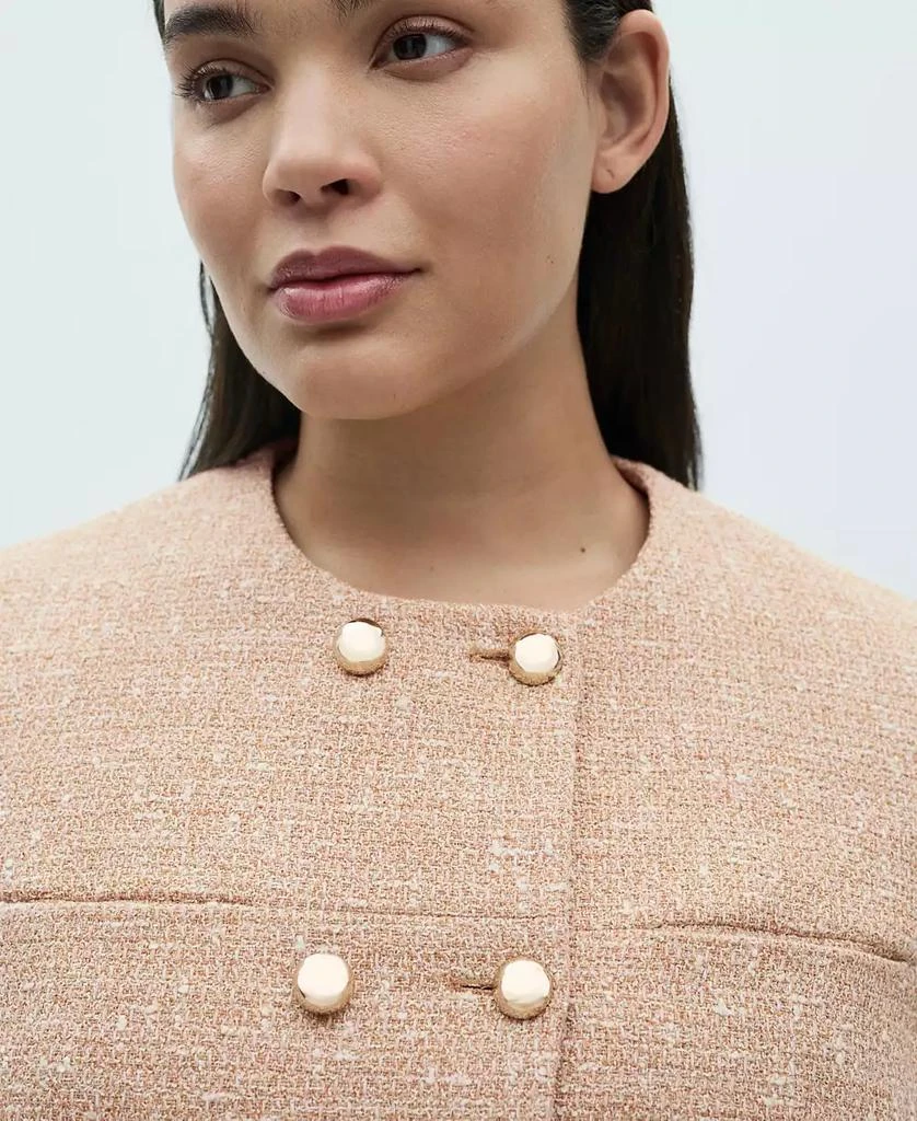 Mango Women's Double-Breasted Tweed Jacket 5