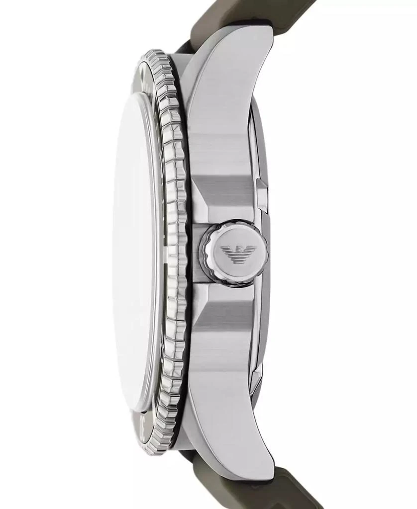 Emporio Armani Men's World Explorer Solar Green Silicone Strap Watch 42mm 3