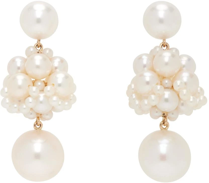 Sophie Bille Brahe White Dora Perle Earrings 1