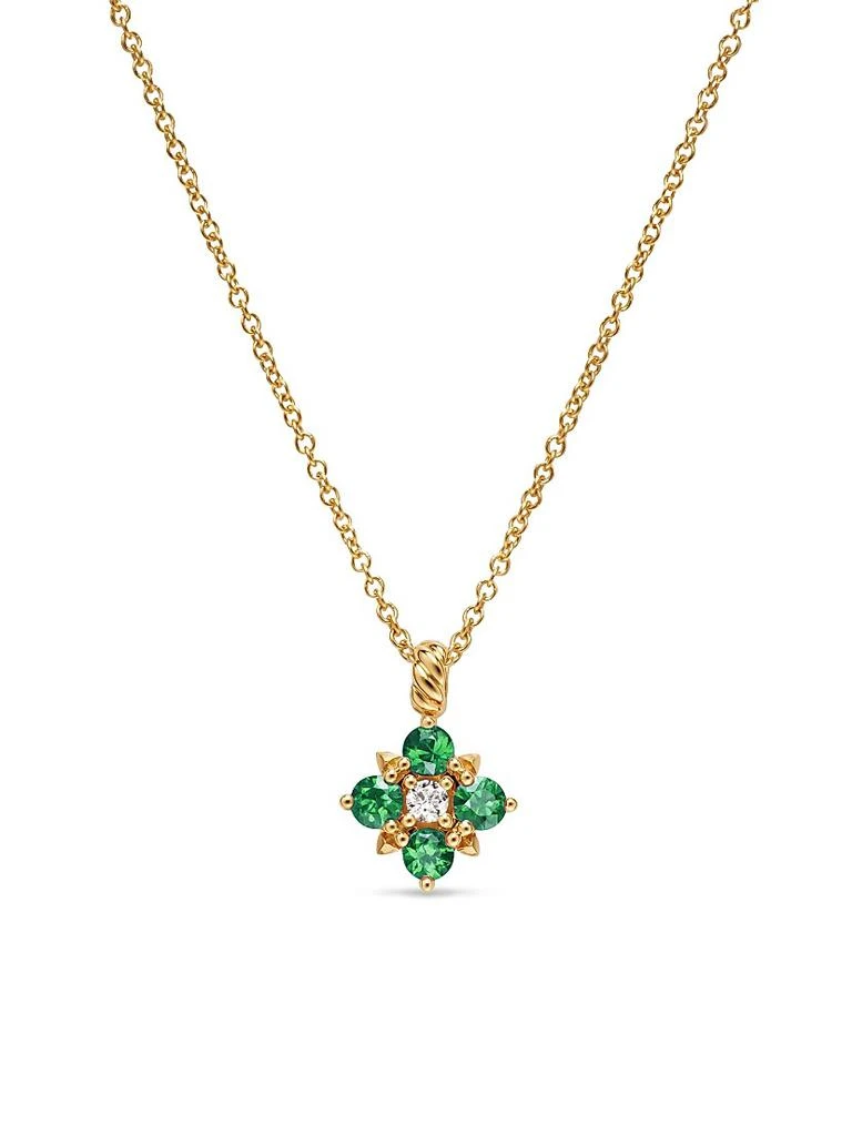 David Yurman Petite Modern Renaissance Pendant Necklace in 18K Yellow Gold
