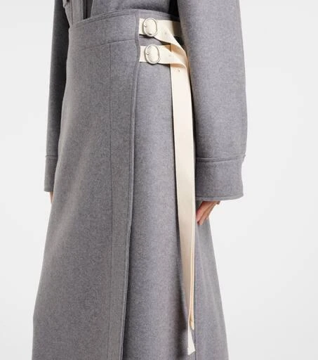 Jil Sander Wool-blend wrap skirt 4