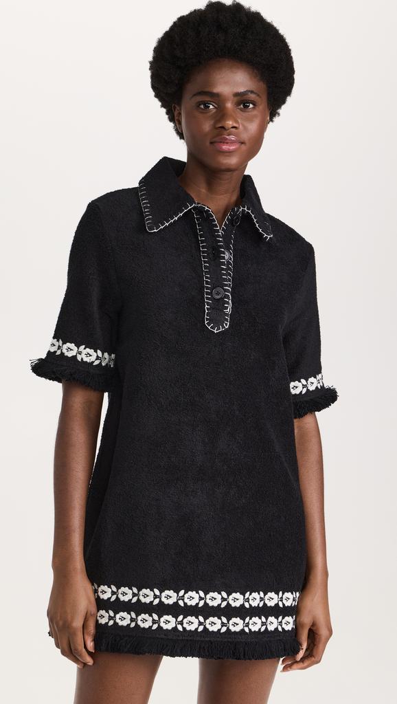 Sea Katya Embroidered Short Sleeve Cover Up Dress