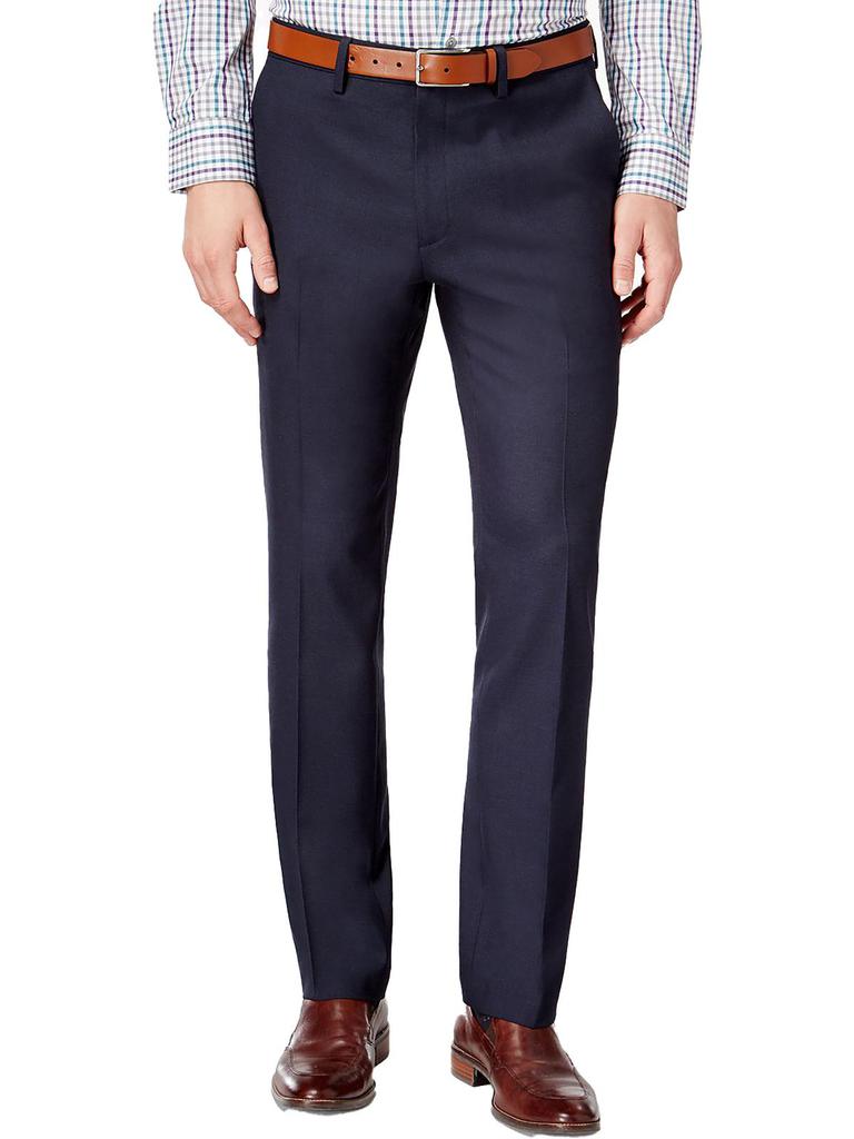 Kenneth Cole Reaction Mens Window Pane Slim Dress Pants