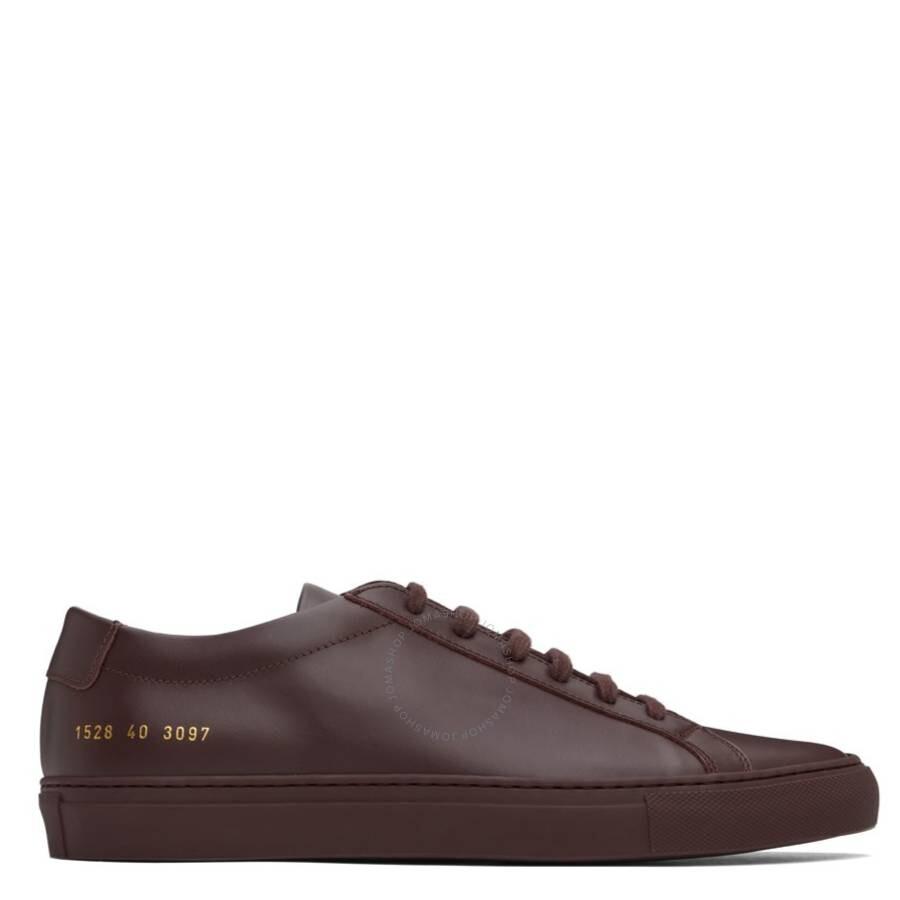 Common Projects Burgundy Achilles Low-Top Sneakers