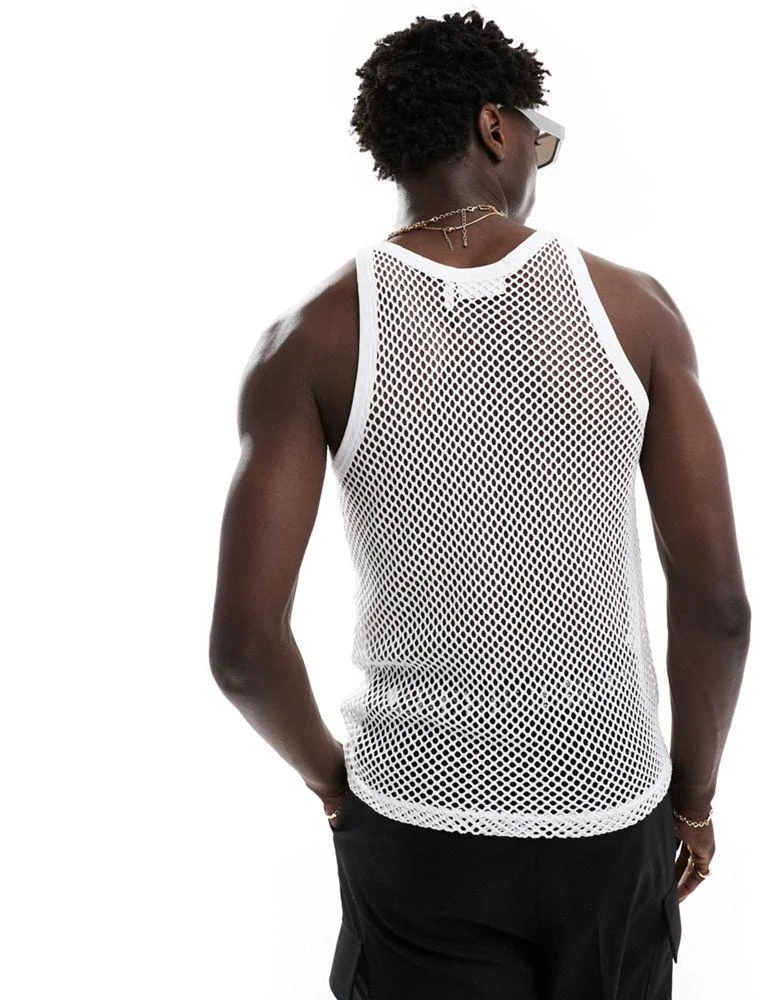 Weekday Weekday Matheus mesh vest in white 3