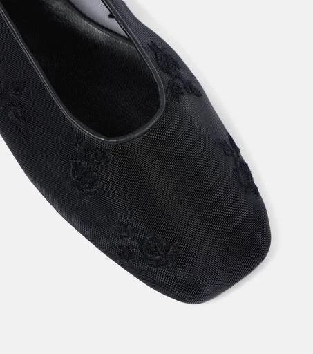 Magda Butrym Embroidered mesh ballet flats 6