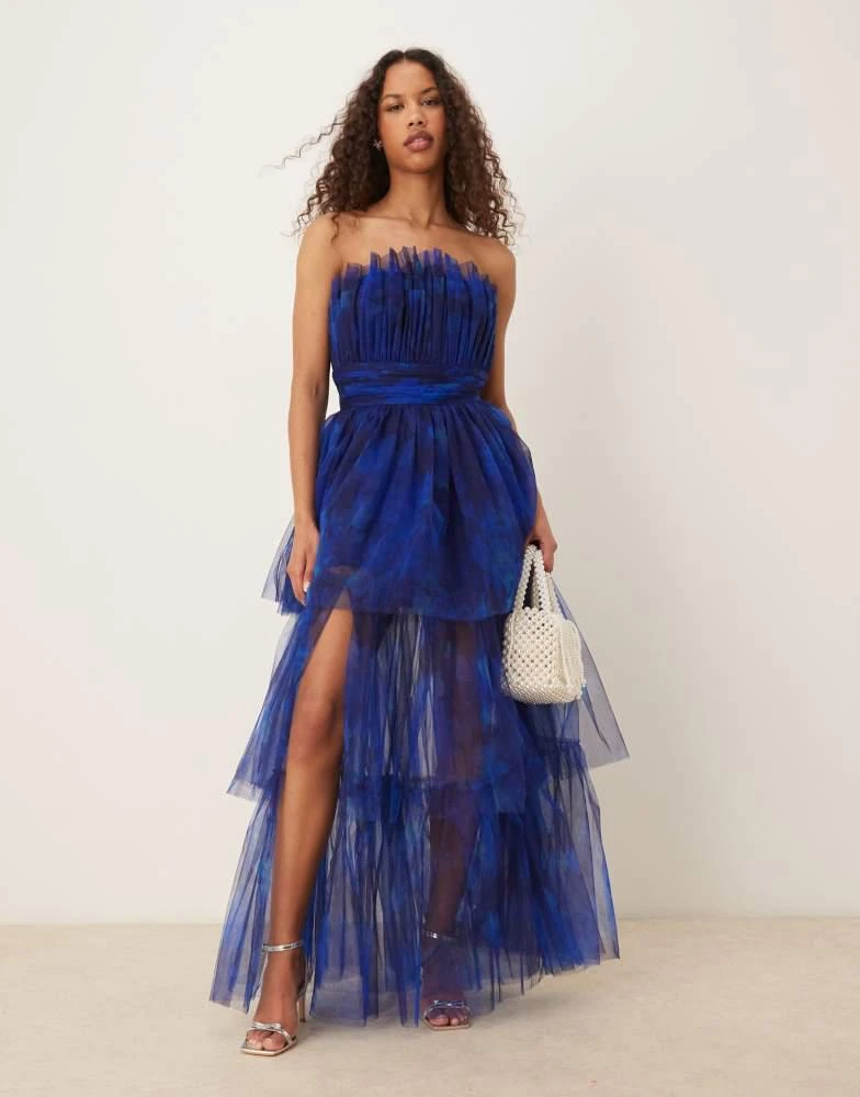 coral and blue maxi dress Coral Sea Maxi Dress main image 0
