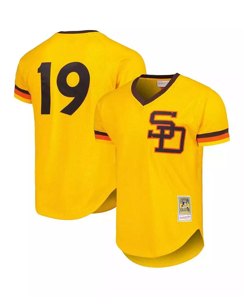 Mitchell & Ness Men's Tony Gwynn Gold San Diego Padres 1982 Authentic Cooperstown Collection Mesh Batting Practice Jersey 1