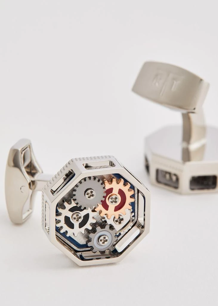 Tateossian Octo Gear palladium-plated cufflinks  2
