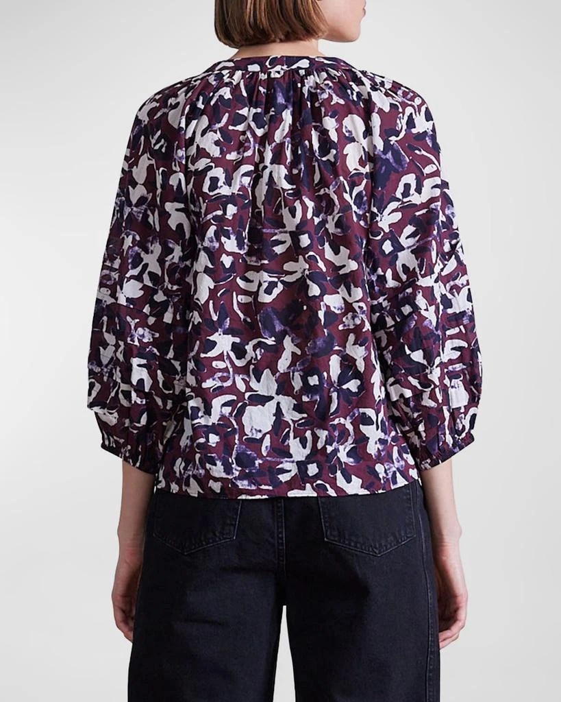Apiece Apart Tule Floral-Print Organic Cotton Top 4