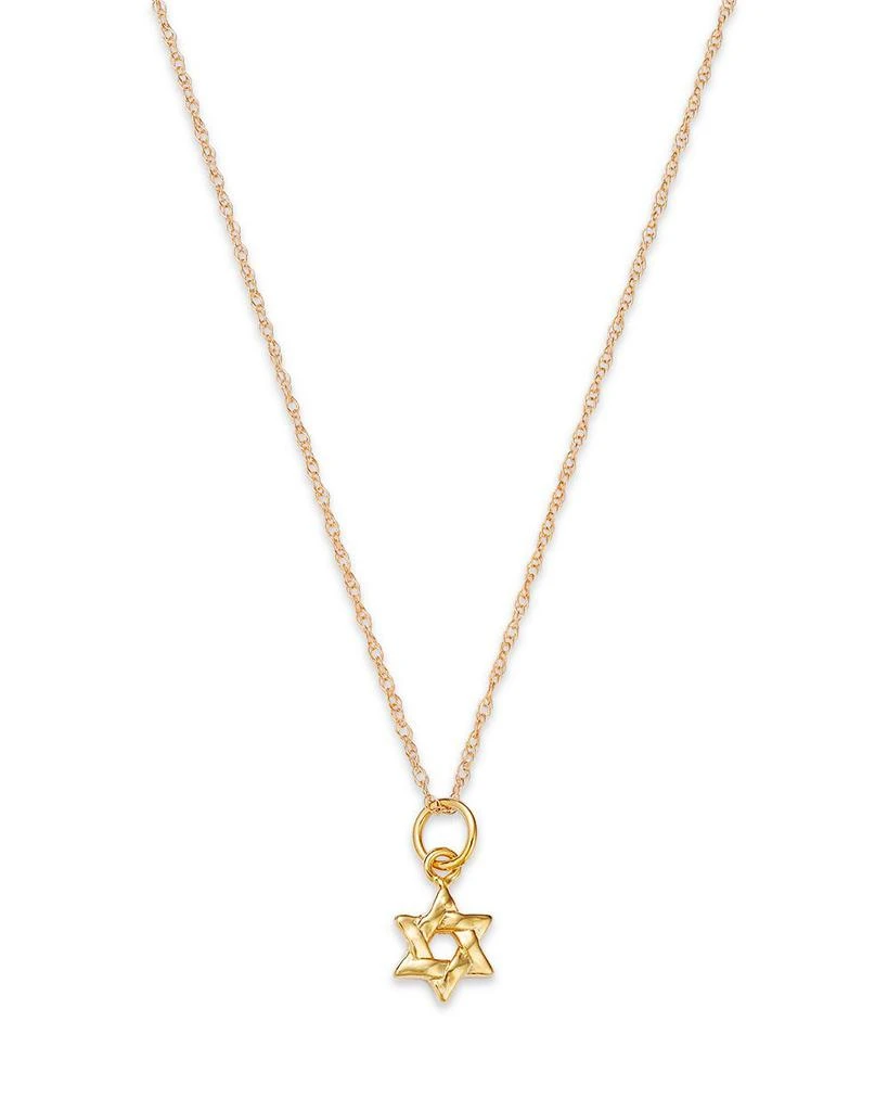 Bloomingdale's Children's Star of David Pendant Necklace in 14K Yellow Gold, 14" 1