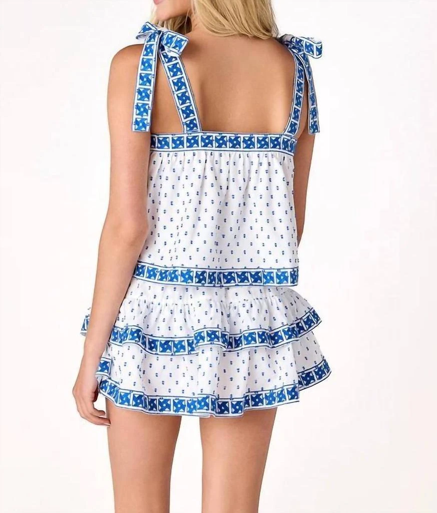 Cake For Dinner Bayside Pinwheel Skirt In Royal Blue Swiss Dot 5