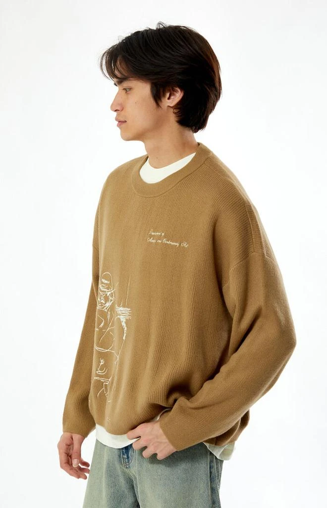 The Met x PacSun Man at a Café Table Paris Cropped Sweater 3