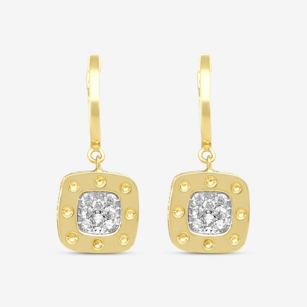 Roberto Coin Roberto Coin 18K Yellow 
White Gold Diamond Drop Earrings 7771199AJERX-copy