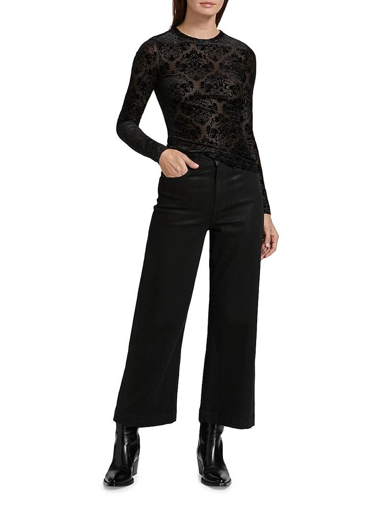 Paige Anessa High-Rise Wide-Leg Ankle Jeans 2