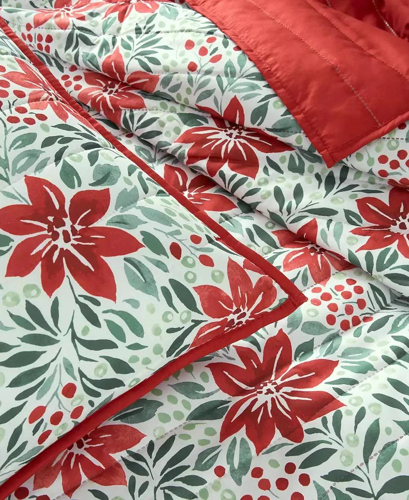 Holiday Lane Poinsettia Quilt Set, Twin, Exclusively for Macy
s 9