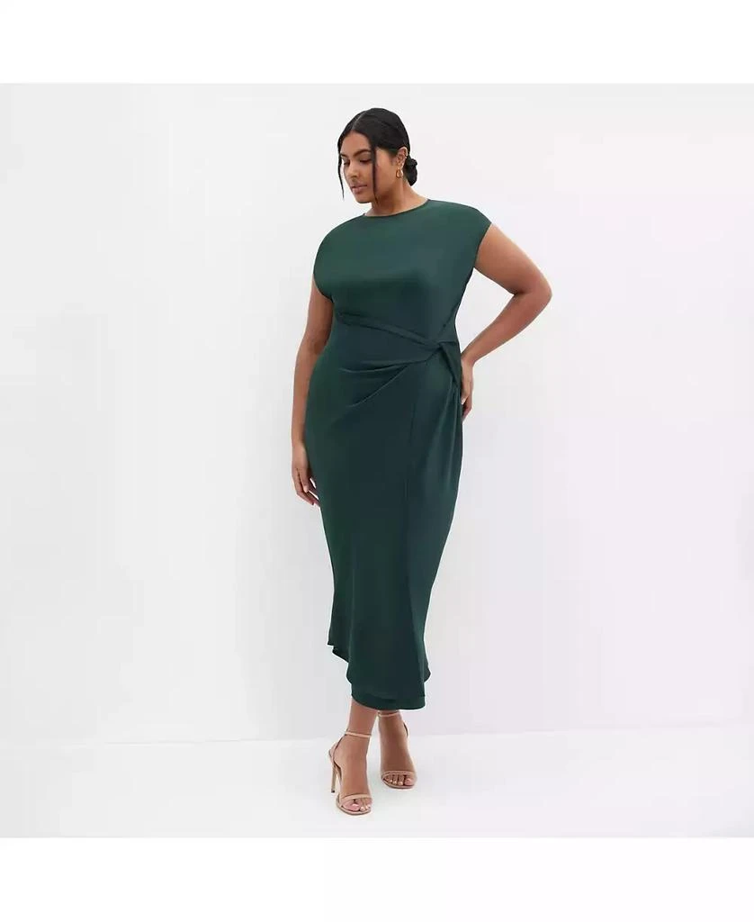 black dresses women Womens Classic Pleated Work Dress  Knee Length Stretch Ponte Dress with Pockets Navy / S at SexyModest
