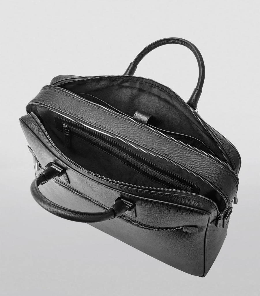Serapian Leather Double Gusset Briefcase 4