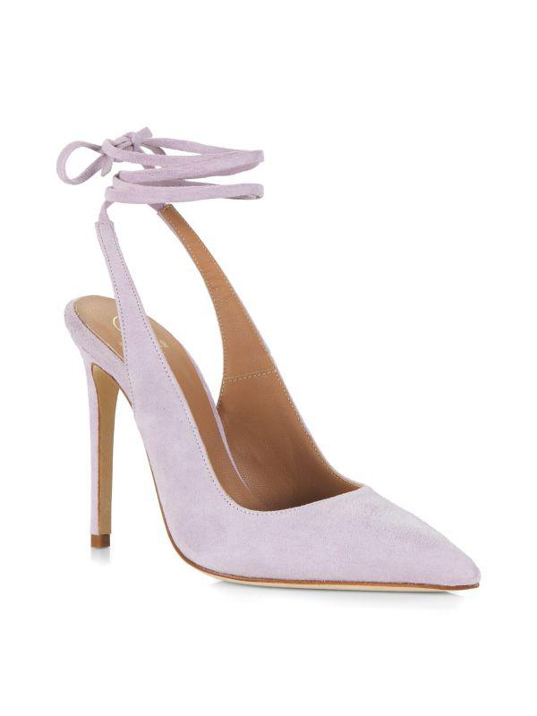 Brother Vellies Ribbon Suede Lace-Up Pumps