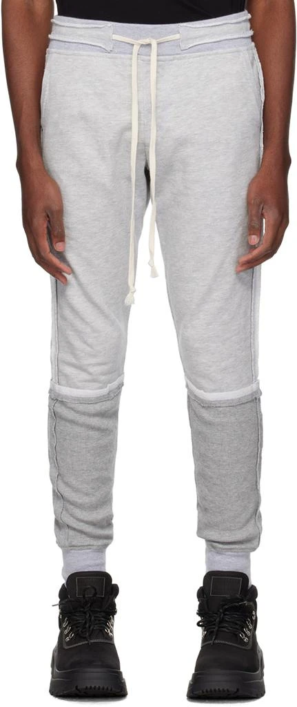 Greg Lauren Gray Paneled Sweatpants 1