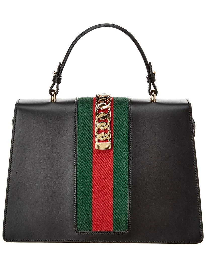 Gucci Sylvie Medium Top Handle Leather Satchel 2