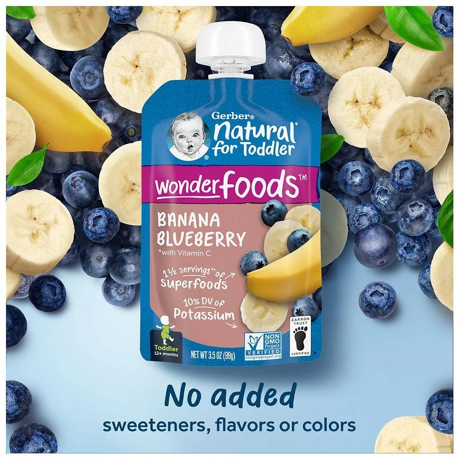 Gerber WonderFoods Toddler Food Banana Blueberry 9