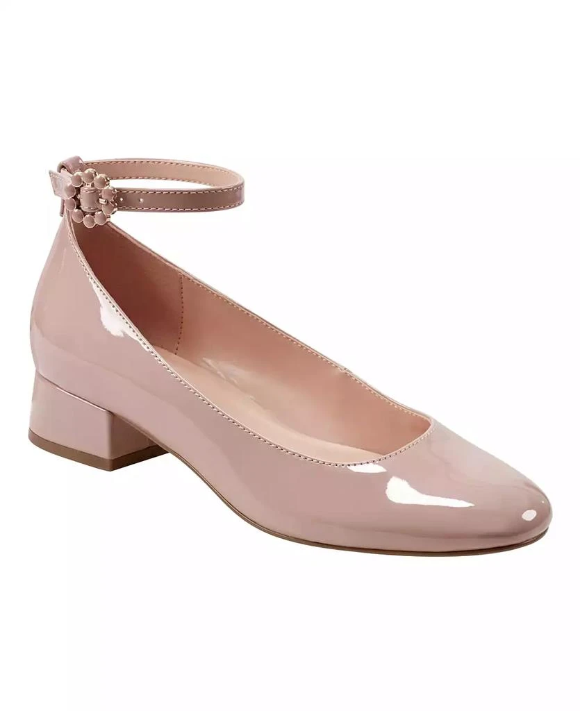 Bandolino Women's Lexy Ankle Strap Low Block Heel Pumps