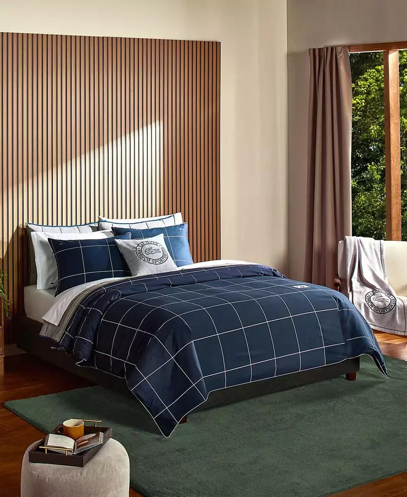 Lacoste Home Tennis Checks Cotton 2-Pc. Comforter Set