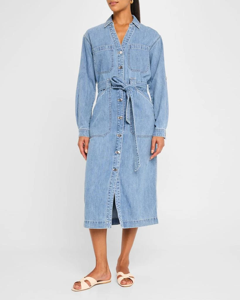VERONICA BEARD Evelyn Belted Denim Shirtdress 2