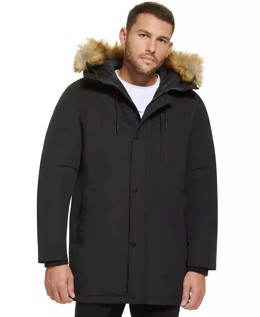 Calvin Klein Men's Long Parka with Faux-Fur Lined Hood 7