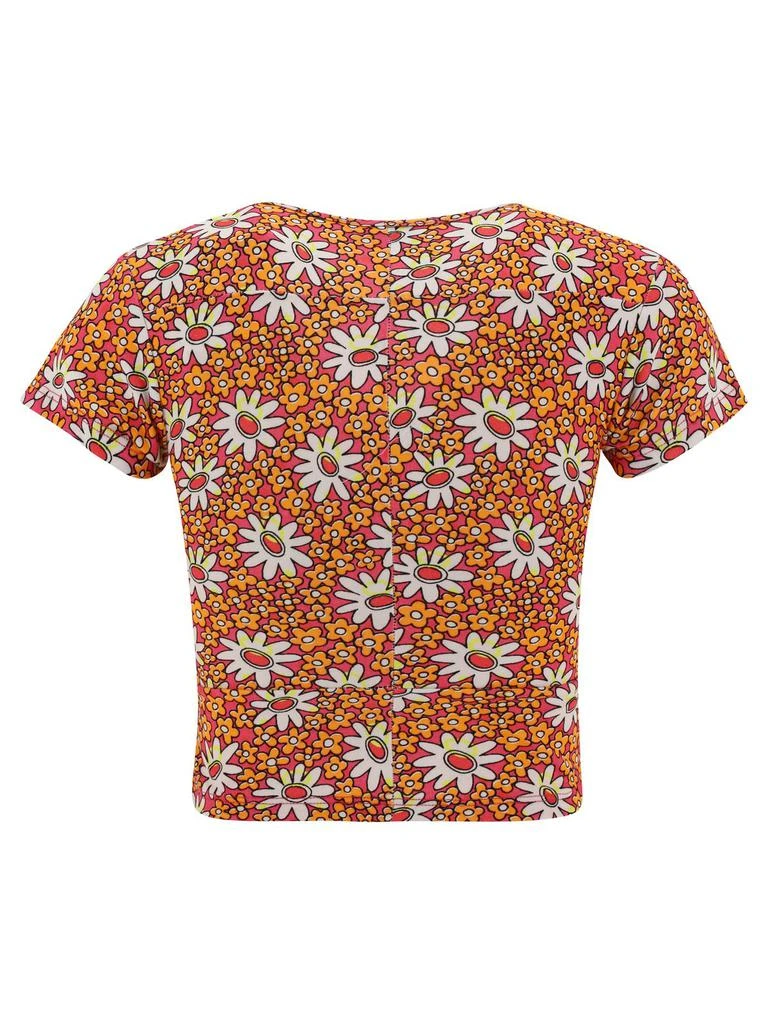 Collina Strada Collina Strada Floral Printed Crewneck Cropped T-Shirt 2