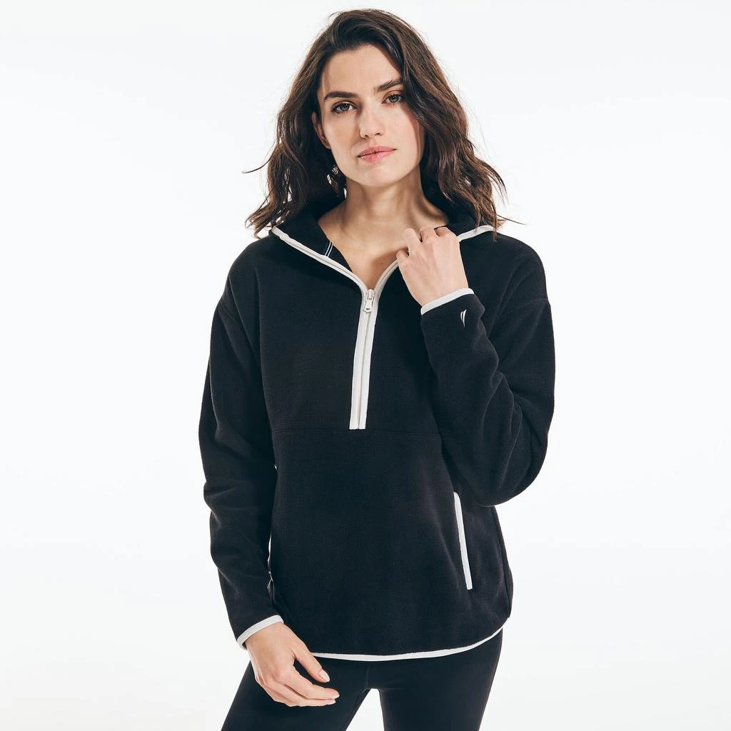 Nautica Nautica Womens Half-Zip Nautex Fleece Hoodie 1