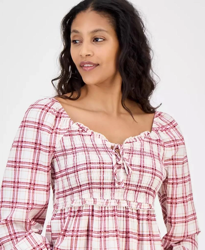 Celebrity Pink Juniors
Plaid Ruffle-Trim Babydoll Top 5