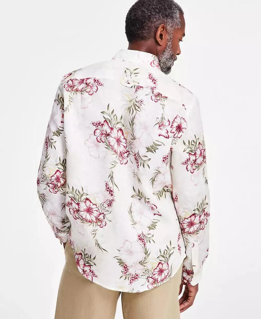 Club Room Men's Belize Long Sleeve Button-Front Floral Print Linen Shirt, Exclusively at Macy's 5