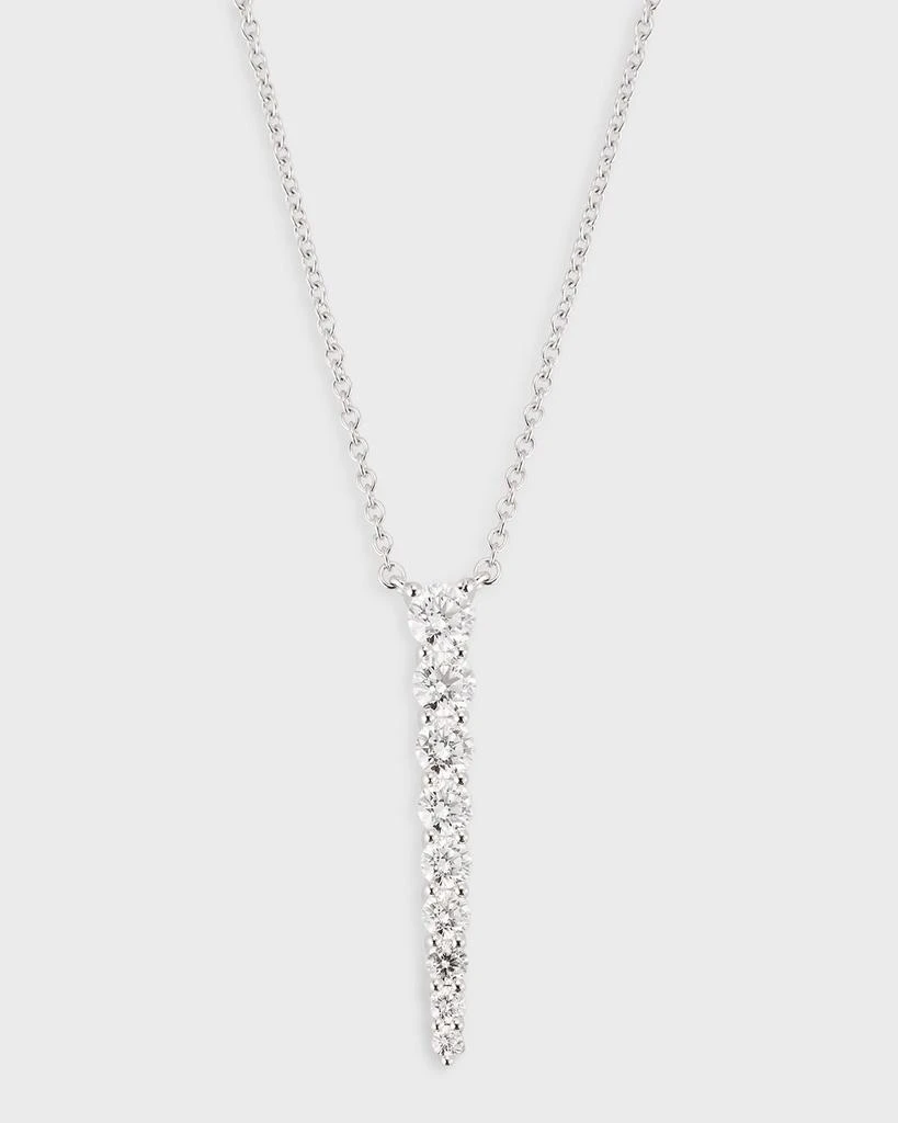 Memoire 18K White Gold Diamond Pendant Necklace, 16-18"L, 0.86tcw 1