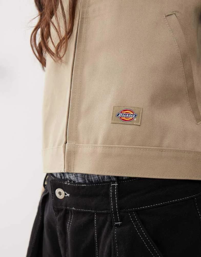 DICKIES Dickies unlined eisenhower cropped jacket in khaki 3