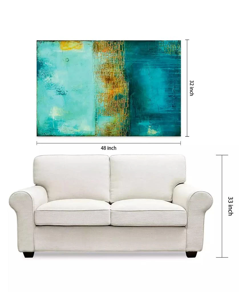 Empire Art Direct 
Castle Court
 Frameless Free Floating Tempered Art Glass Wall Art - 48" x 32

 9