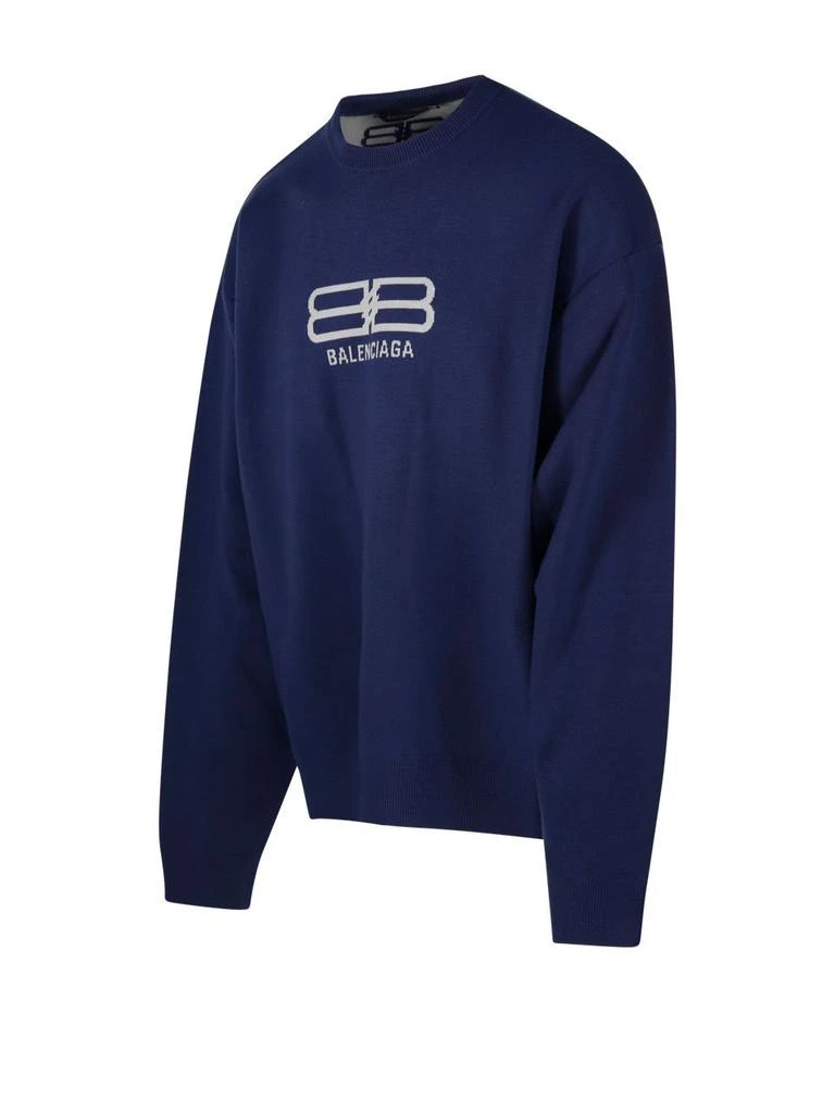 Balenciaga Balenciaga BB Logo Intarsia-Knit Sweatshirt 3