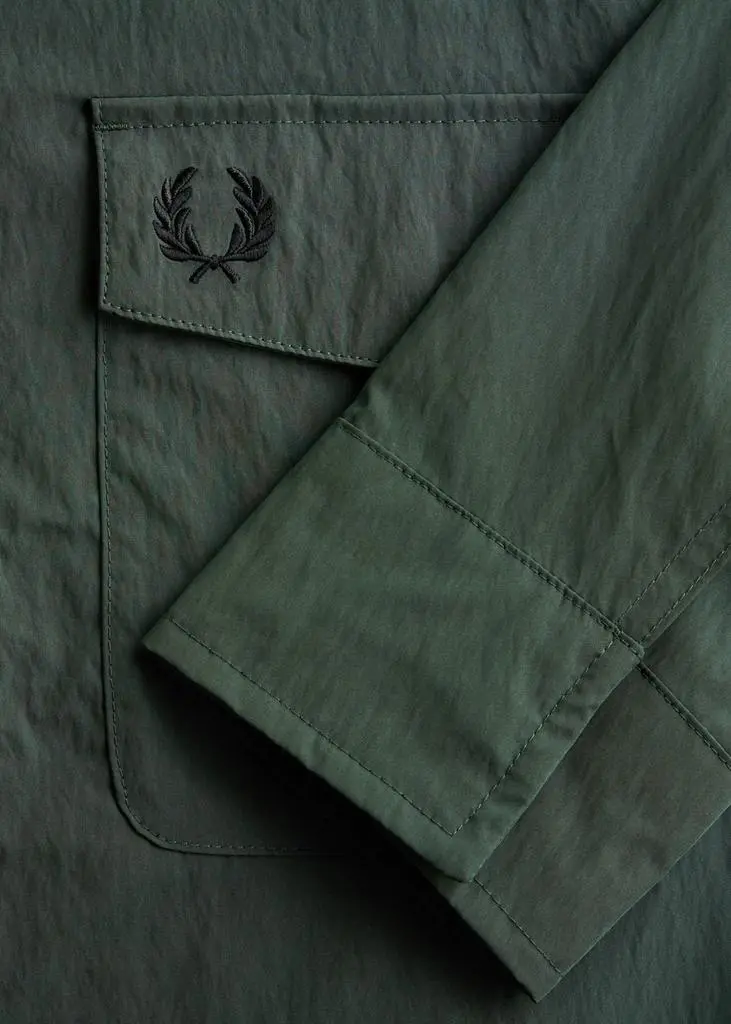 Fred Perry Logo-embroidered shell overshirt  5
