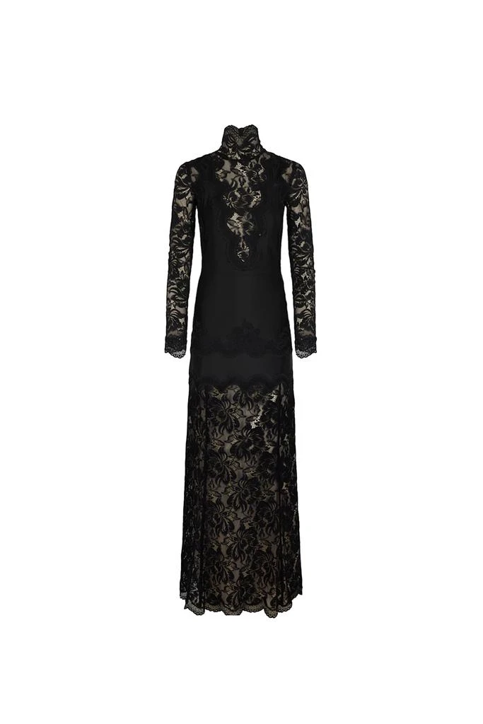 Paco Rabanne Lace Jersey Long Dress 1