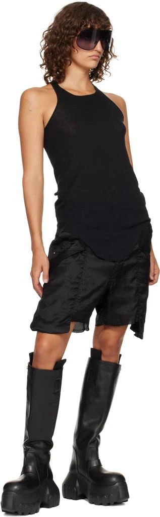 Rick Owens Black Concordians Pull On Mega Tractor Tall Boots 5