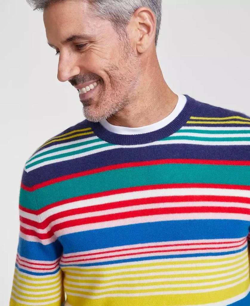 Club Room Men's Printed Stripe Cashmere Crewneck Sweater, Created for Macy's 3